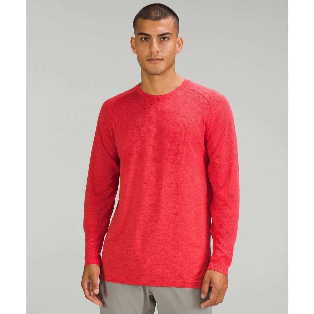 Lululemon Metal Vent Shirt‎ 2.0 Men's Medium Red/Pale Raspberry Tech Long Sleeve